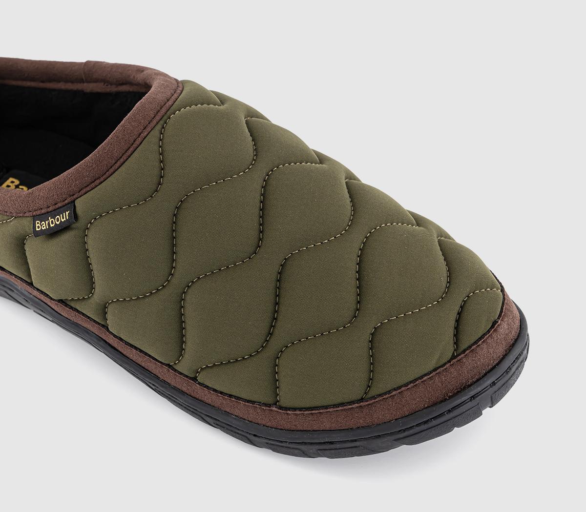 BarbourOutdale SlippersOlive Brown