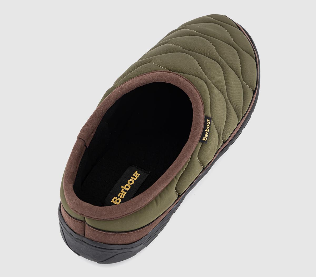 BarbourOutdale SlippersOlive Brown