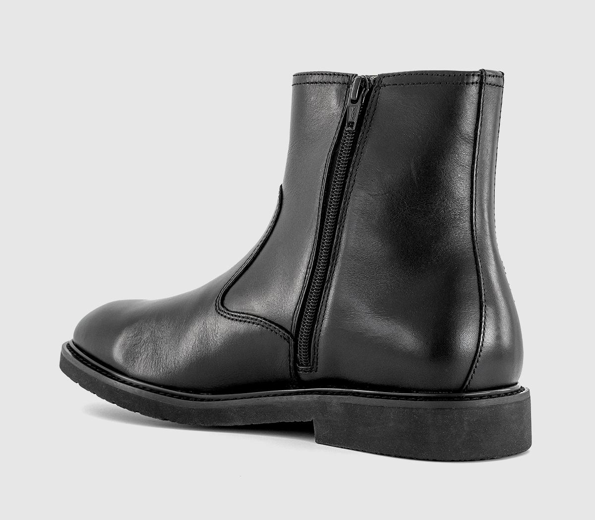 OFFICEBaxter High Leg Zip BootsBlack Leather