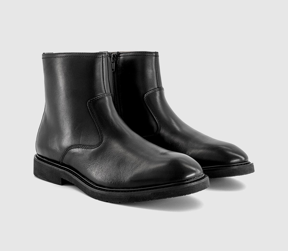 OFFICEBaxter High Leg Zip BootsBlack Leather