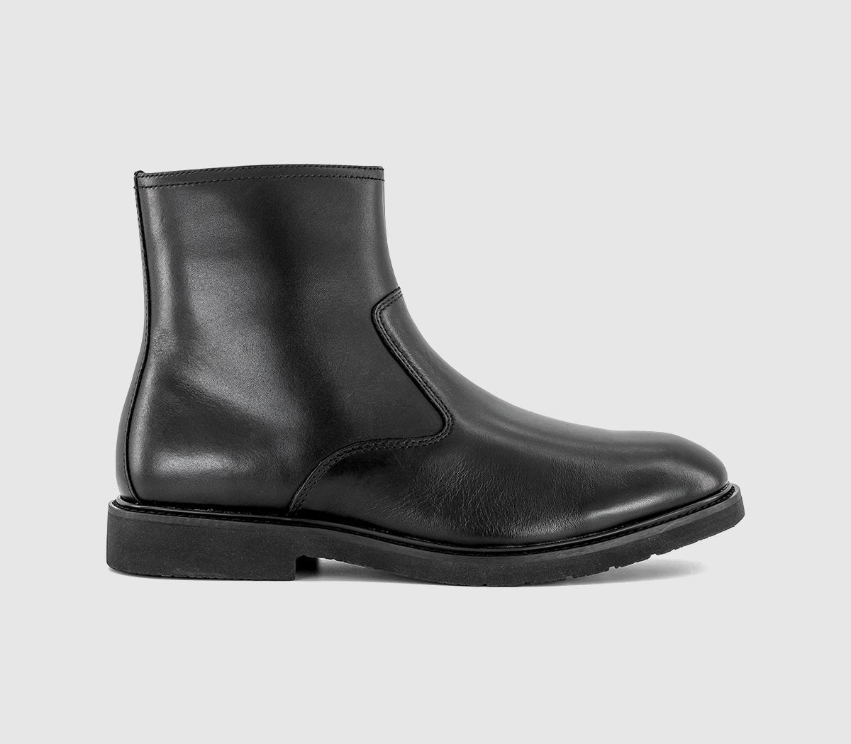 OFFICEBaxter High Leg Zip BootsBlack Leather