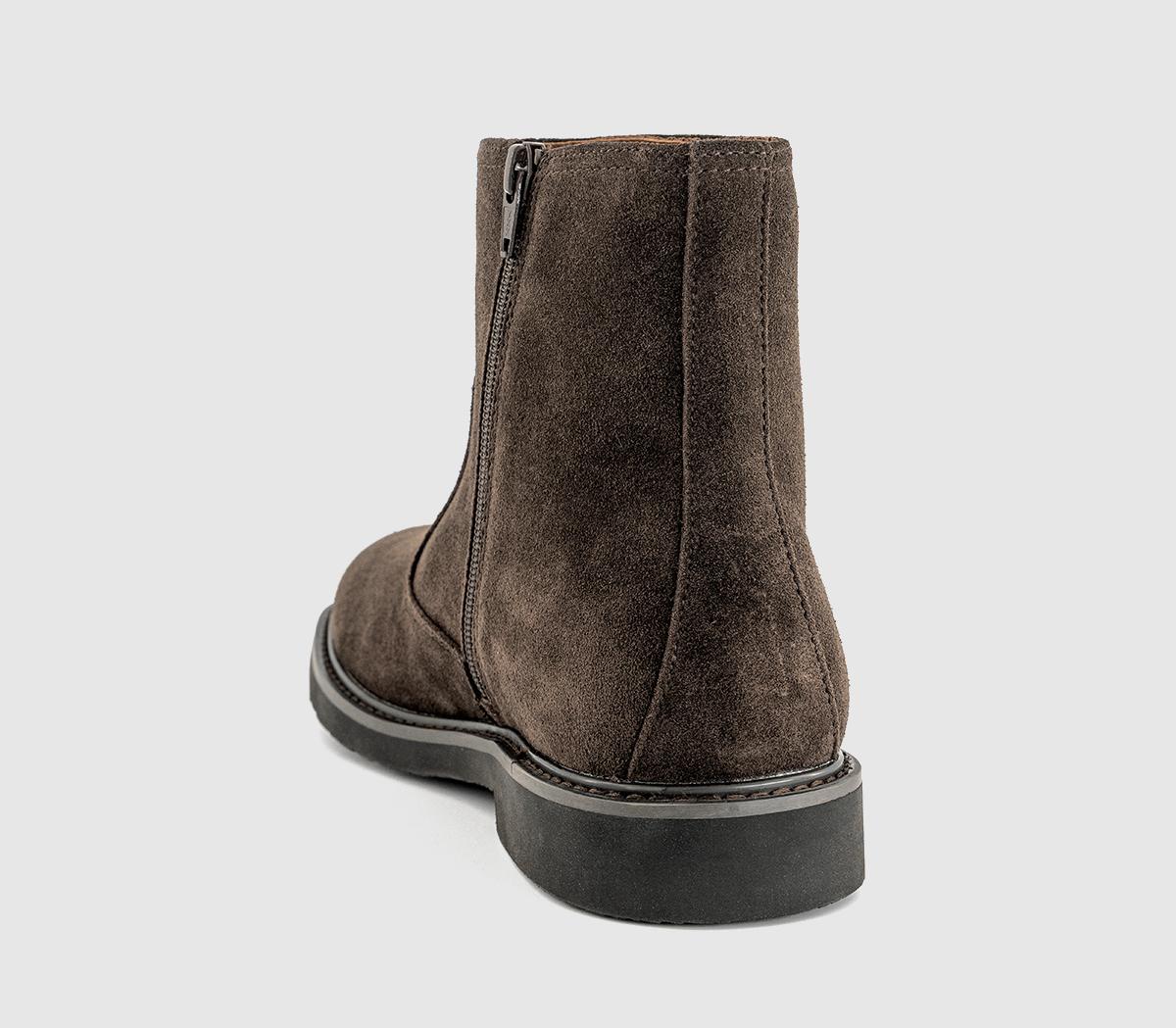 OFFICEBaxter High Leg Zip BootsBrown Suede