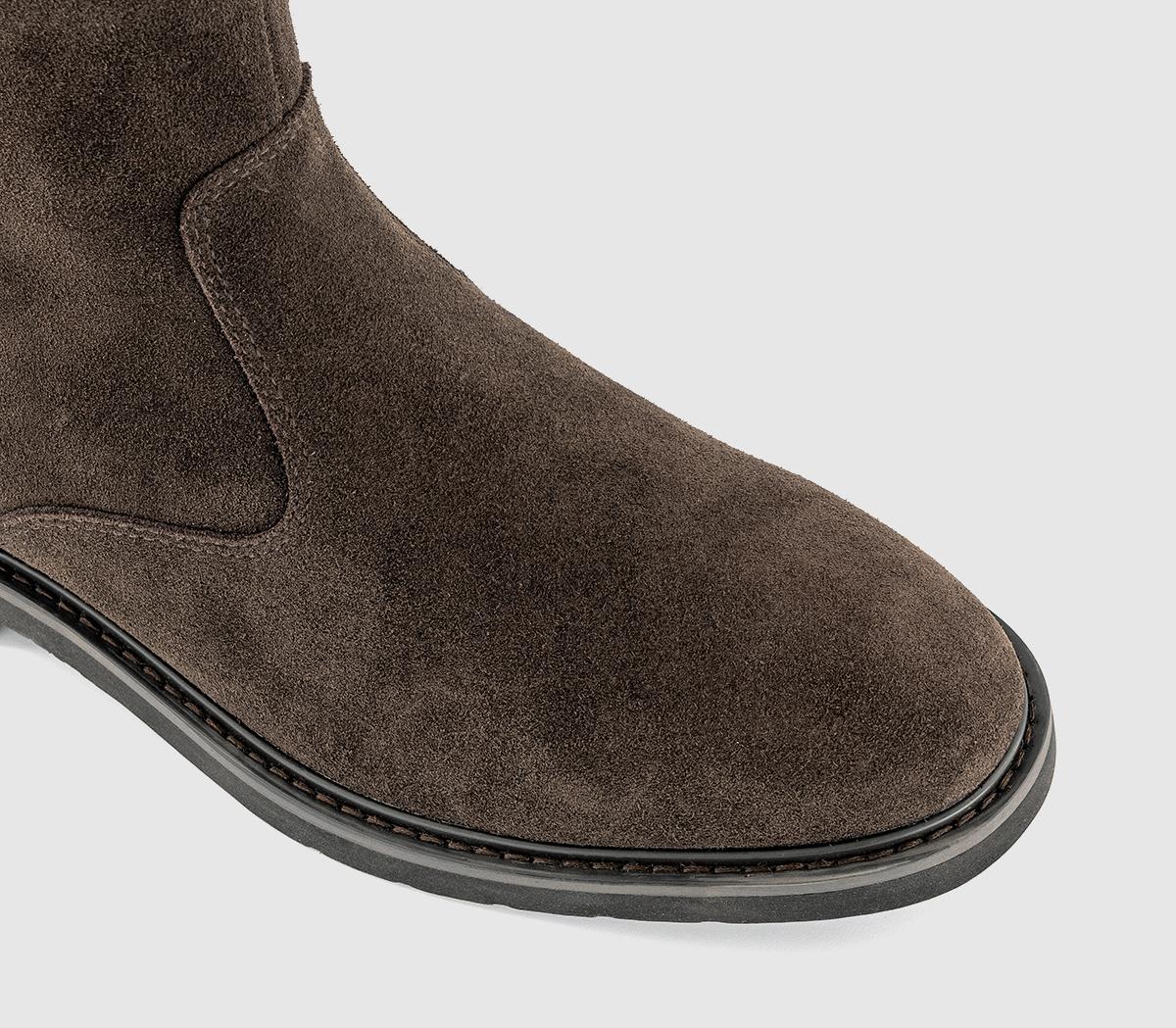 OFFICEBaxter High Leg Zip BootsBrown Suede