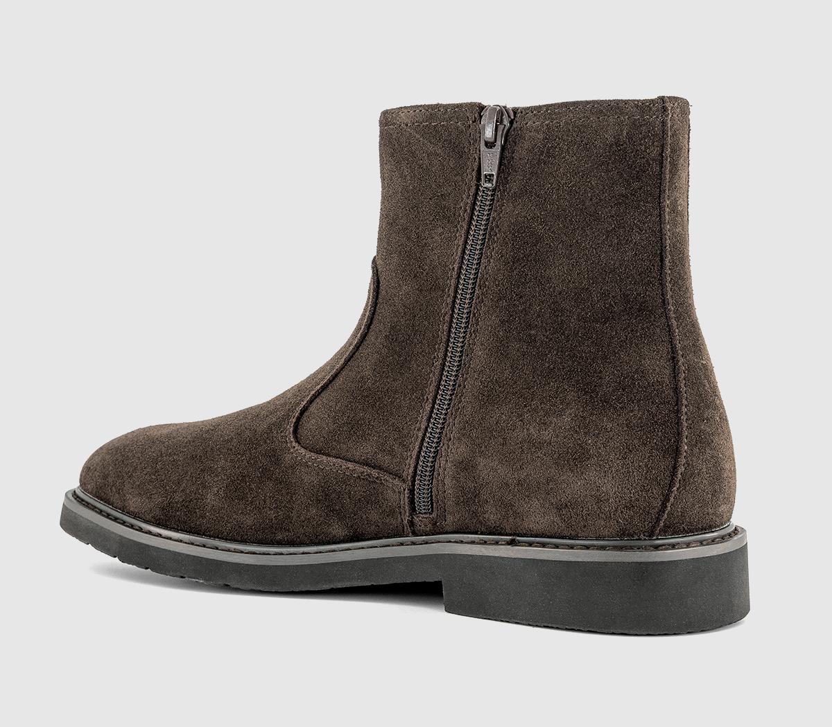 OFFICEBaxter High Leg Zip BootsBrown Suede