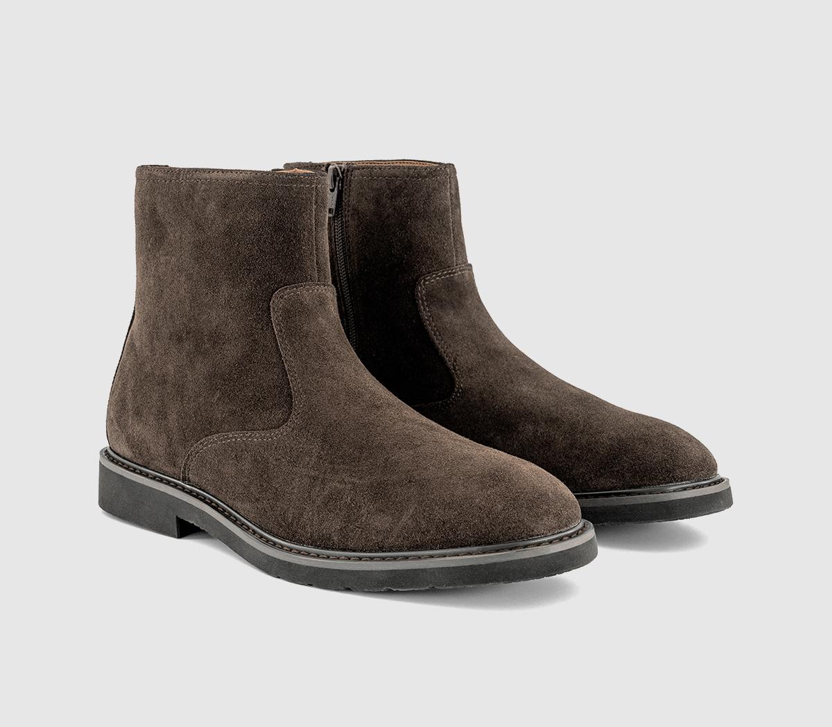 OFFICEBaxter High Leg Zip BootsBrown Suede