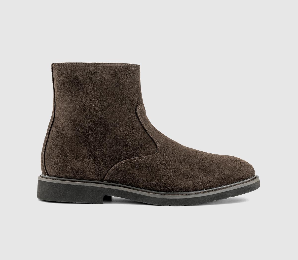 OFFICEBaxter High Leg Zip BootsBrown Suede