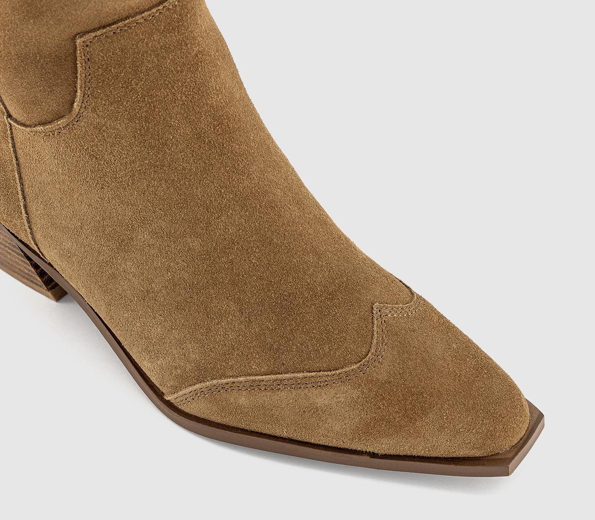 OFFICEAtlanta Western Ankle BootsTan Suede