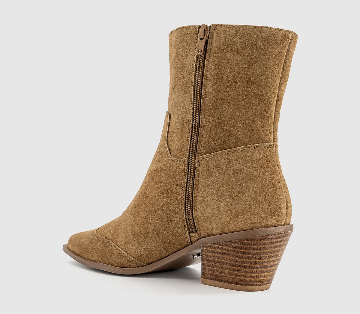 OFFICEAtlanta Western Ankle BootsTan Suede