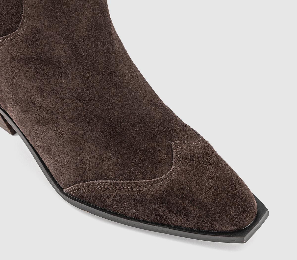 OFFICEAtlanta Western Ankle BootsBrown Suede