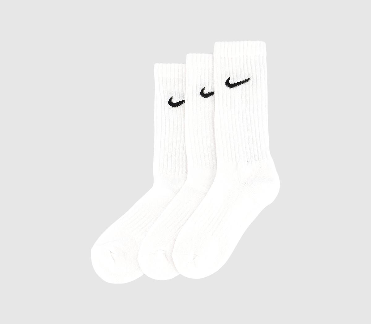 NikeNike Cushioned Socks 3 Pack NikeNike Cushioned Socks 3 PackWhite Black