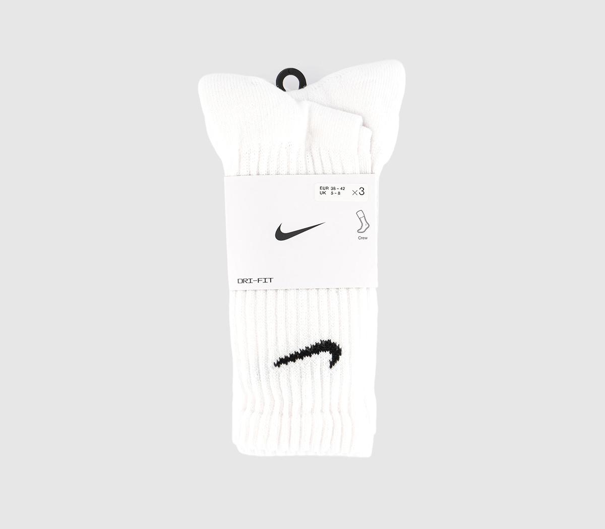 NikeNike Cushioned Socks 3 Pack NikeNike Cushioned Socks 3 PackWhite Black