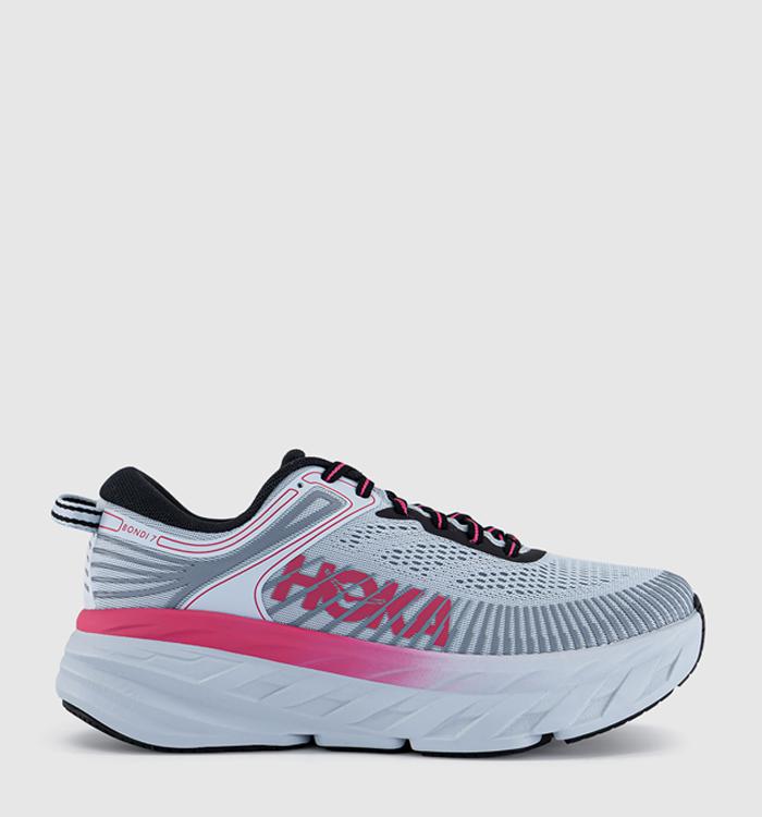 HOKA Bondi 7 Trainers Mineral Blue Rhubarb F