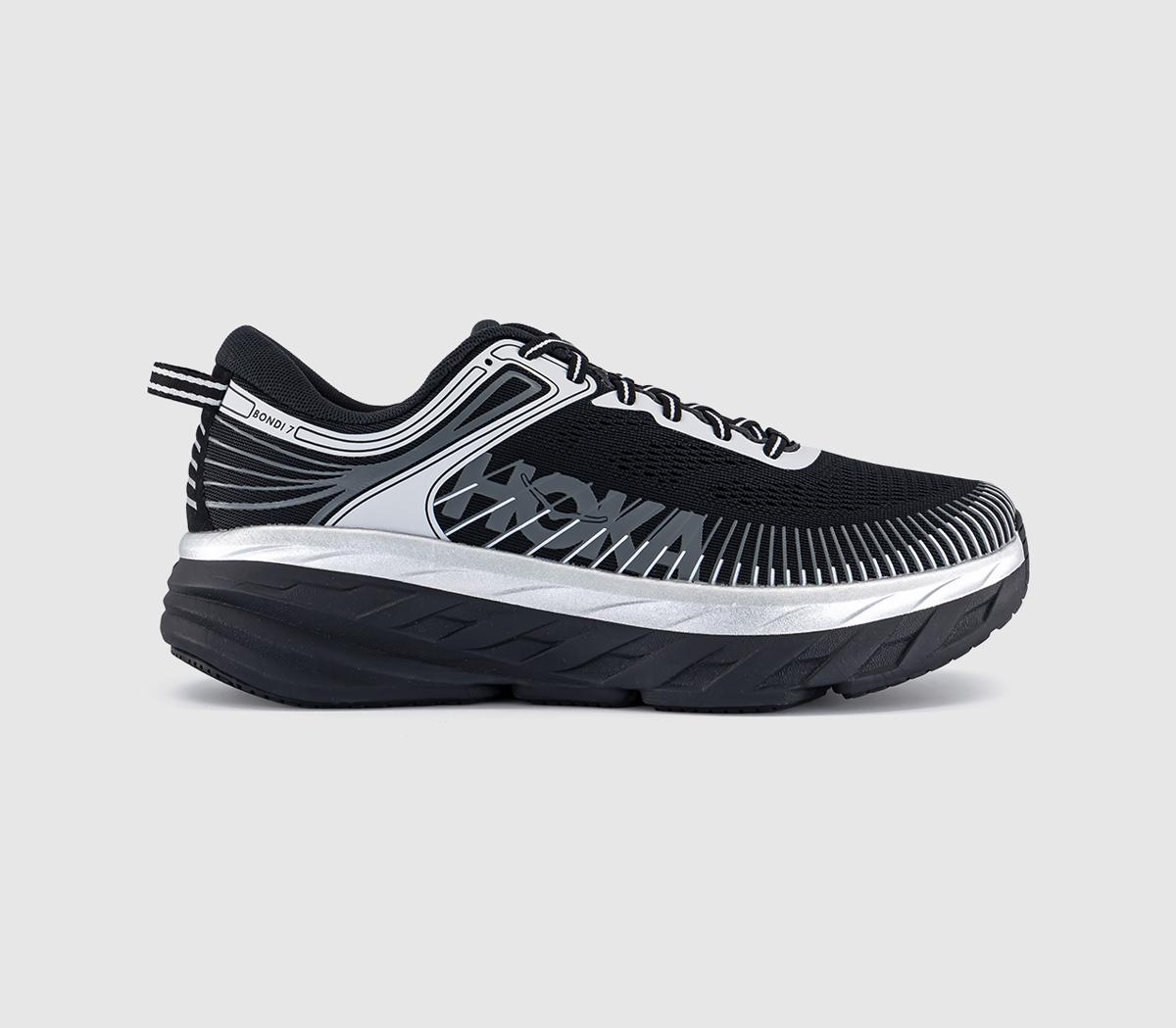 HOKA Mens Bondi 7 Trainers Black Stardust, 11