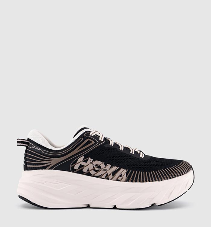 HOKA Bondi 7 Trainers Black Rose Cream F