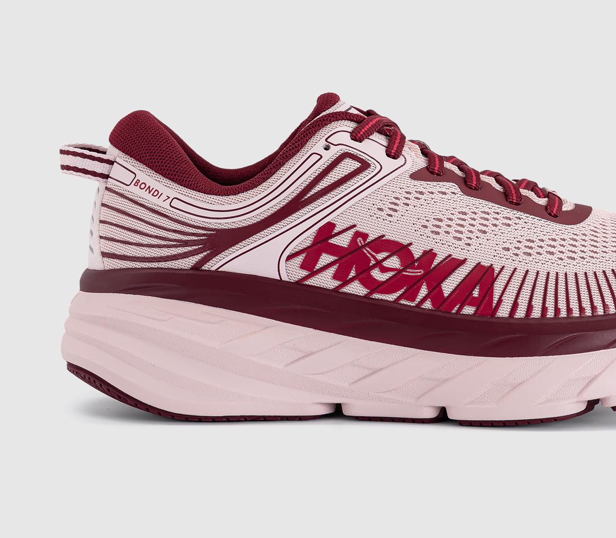 HOKABondi 7 TrainersPink Opal Varsity Burgundy
