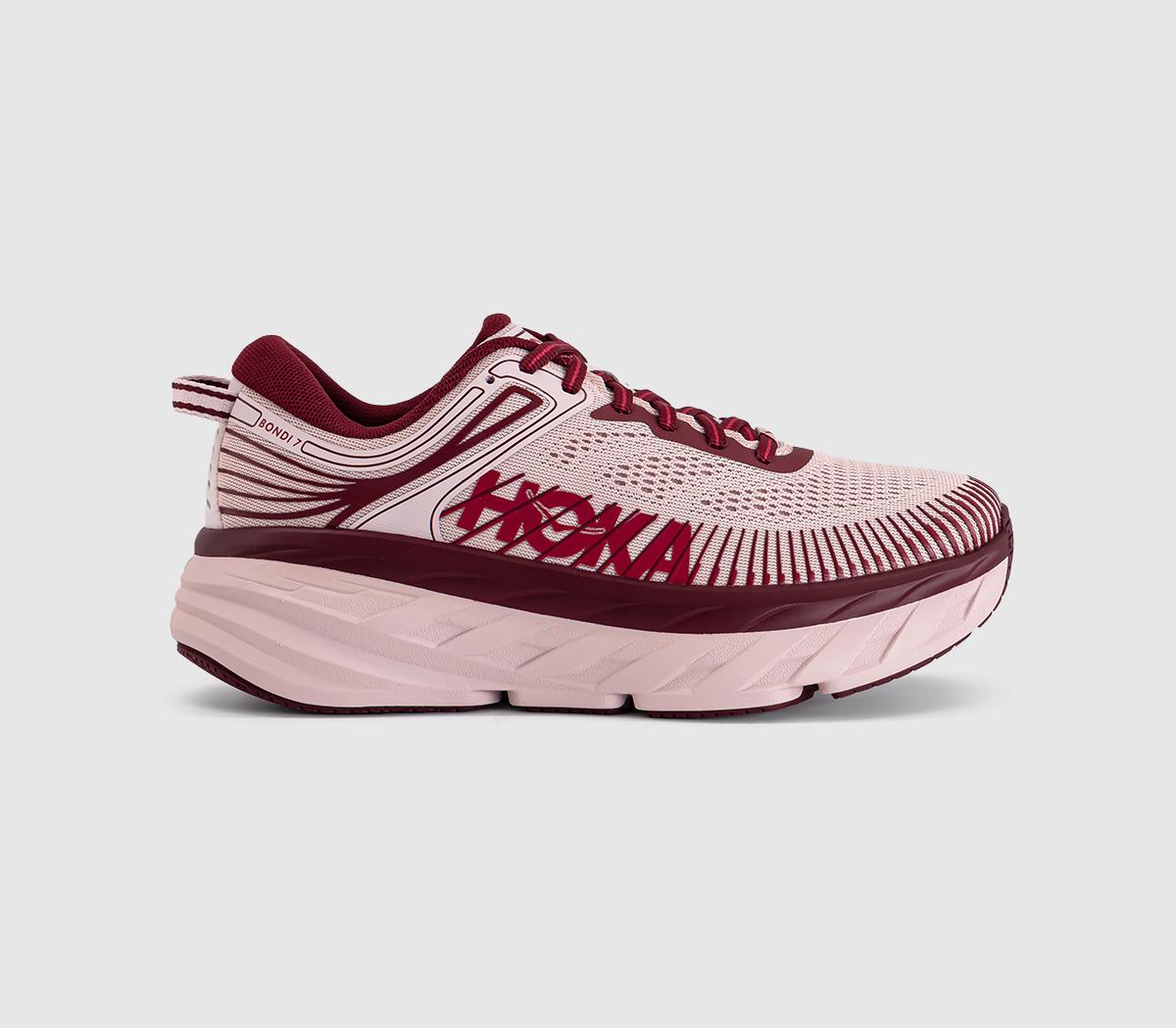 HOKABondi 7 TrainersPink Opal Varsity Burgundy