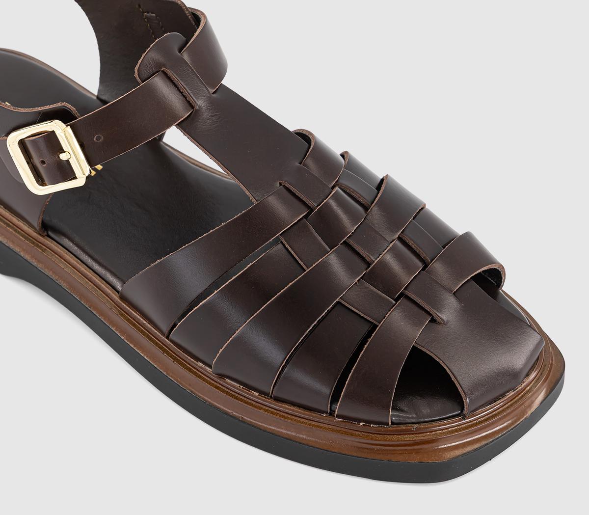 OFFICESuzie Fisherman SandalsBrown Leather