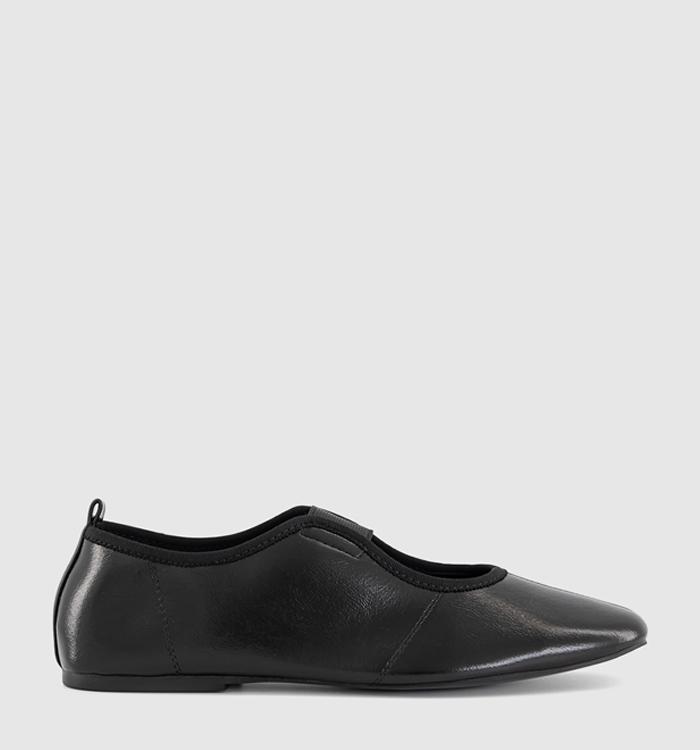 OFFICE Fraser Soft Elastic Mary Jane Ballet Flats Black