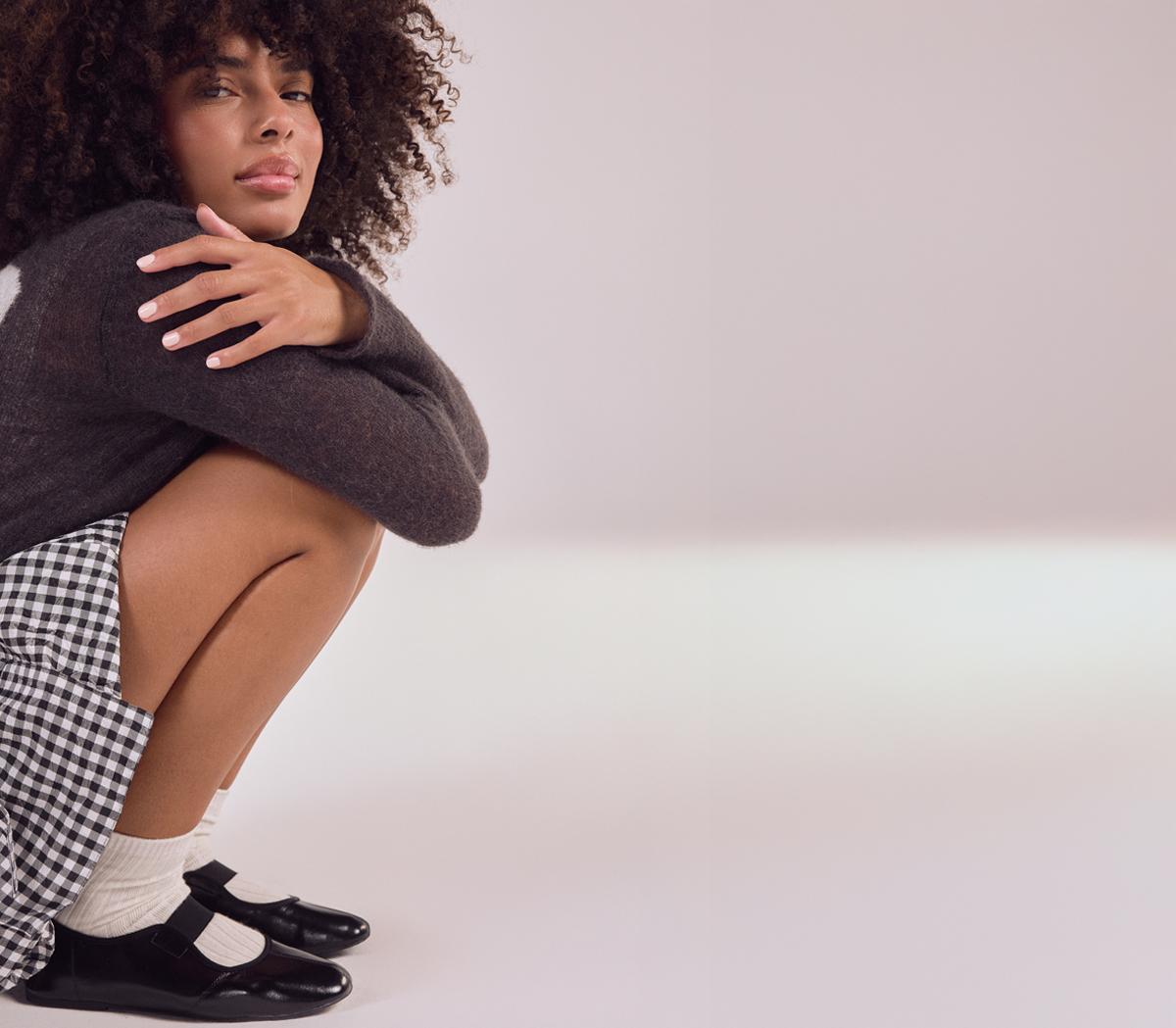 OFFICEFraser Soft Elastic Mary Jane Ballet FlatsBlack