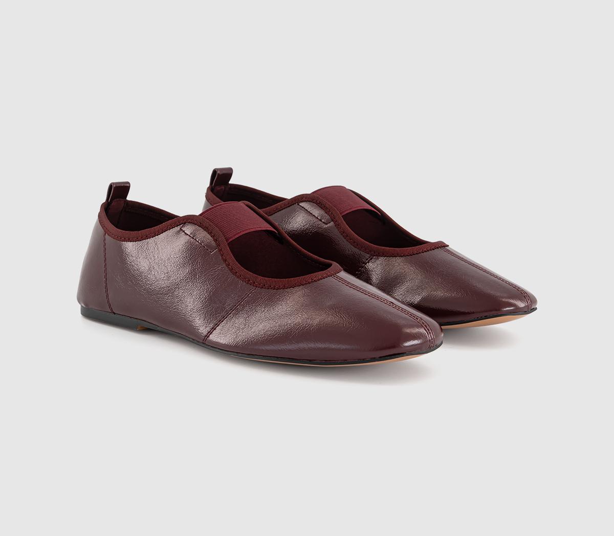 OFFICEFraser Soft Elastic Mary Jane Ballet FlatsBurgundy