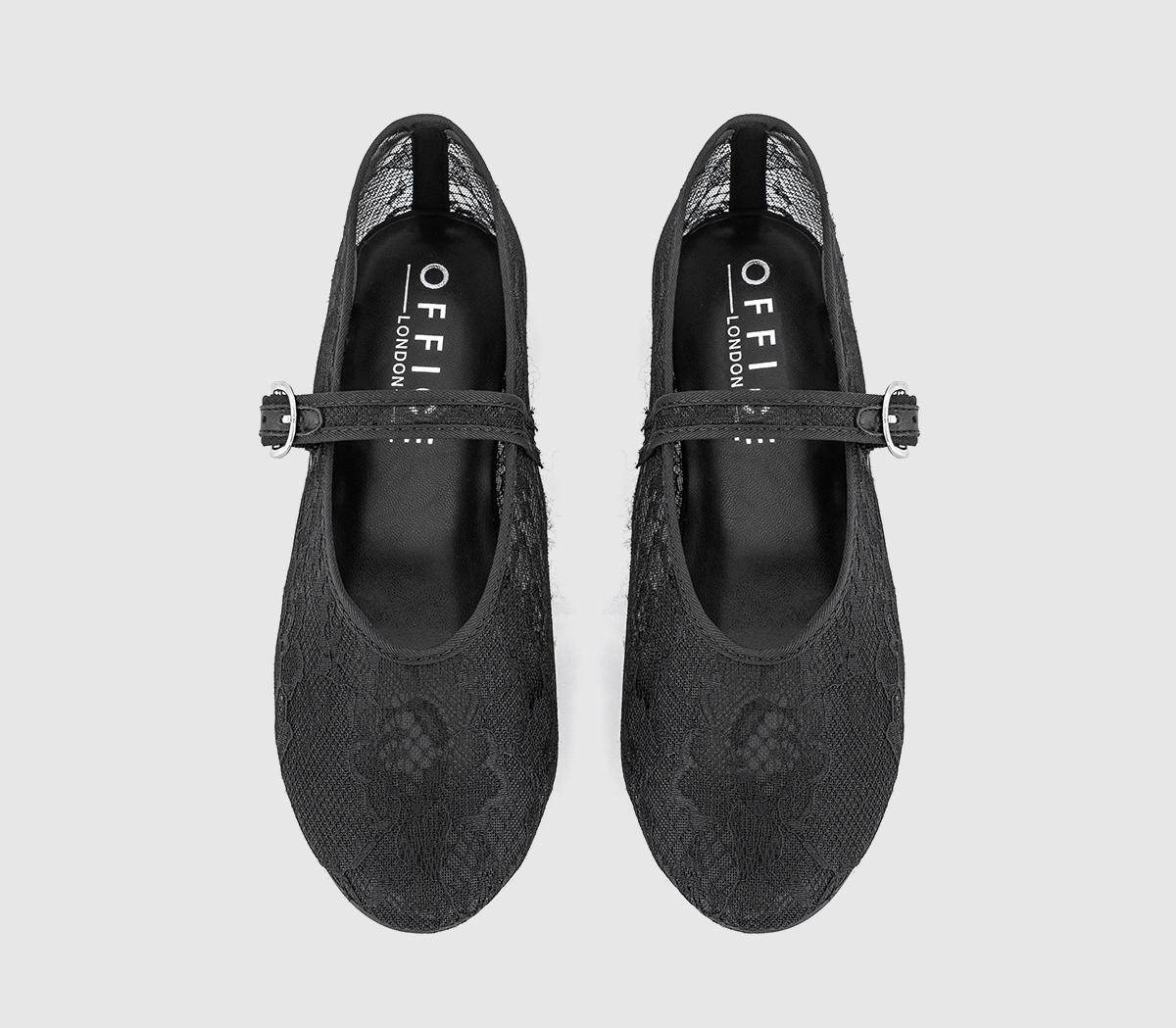 OFFICEFanciful Lace Mary Jane Ballet PumpsBlack
