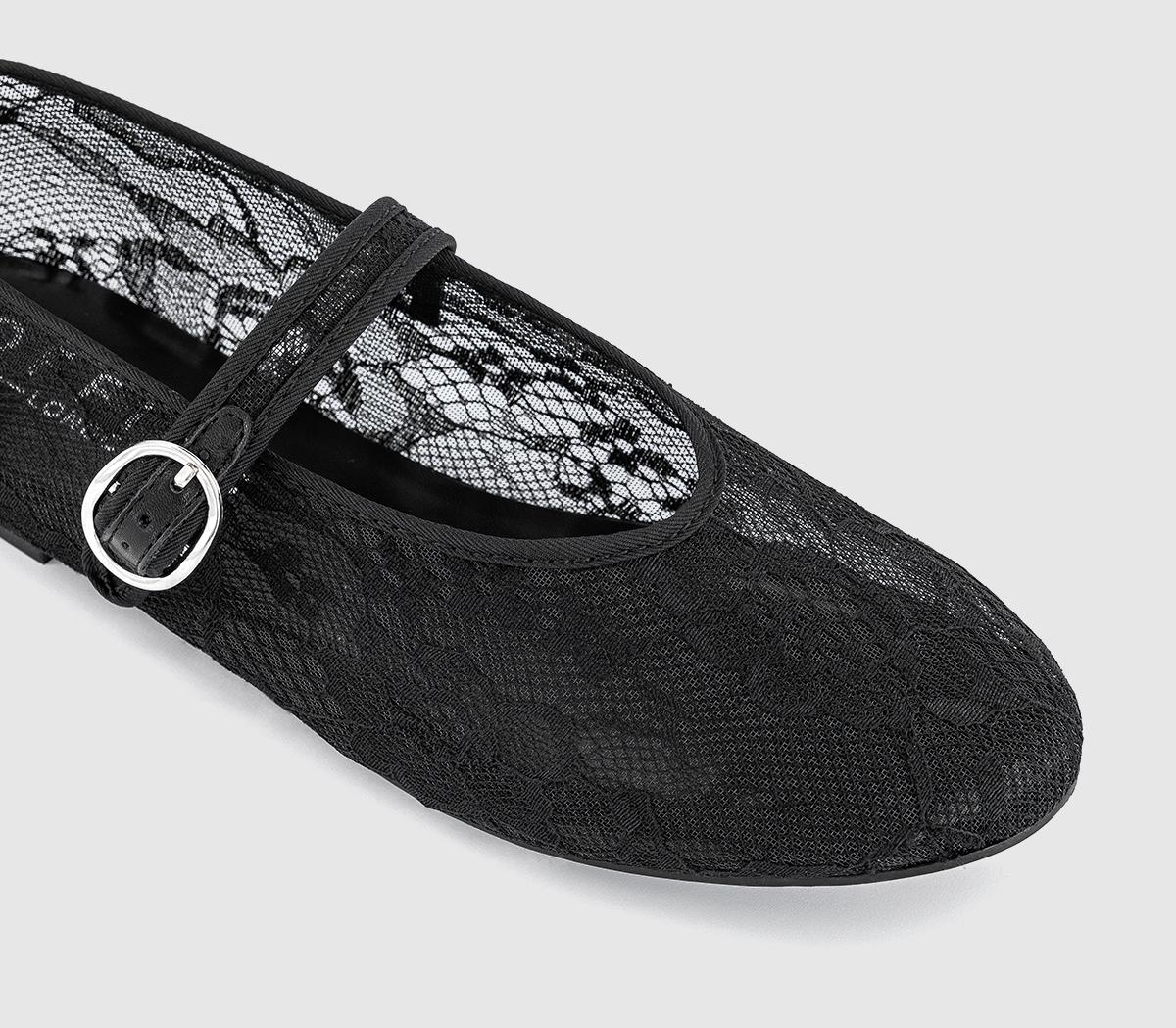 OFFICEFanciful Lace Mary Jane Ballet PumpsBlack
