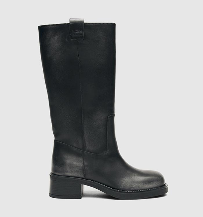 ALOHAS Sajan Knee High Boots Black Leather