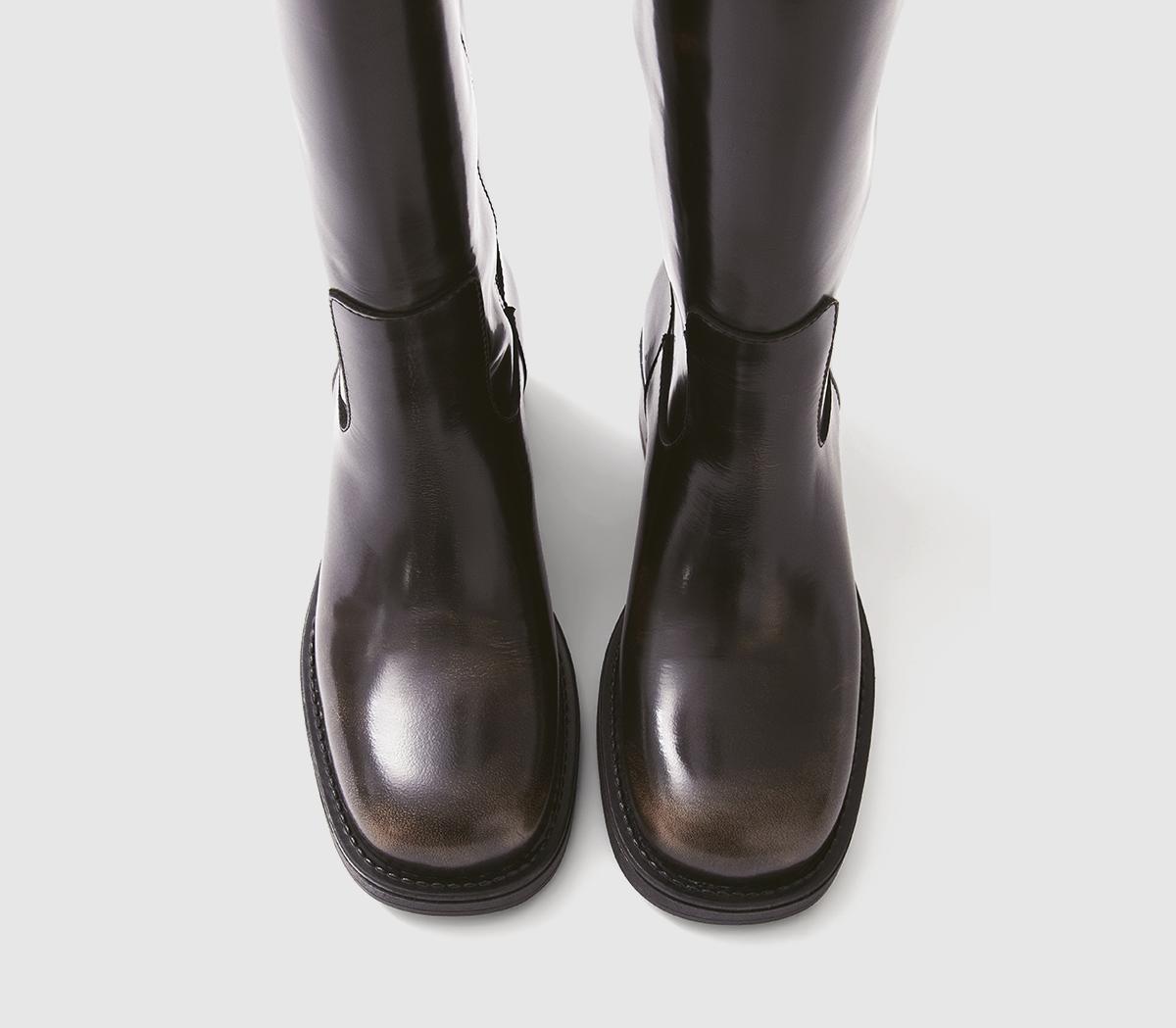 ALOHASSajan Knee High BootsBrown Leather