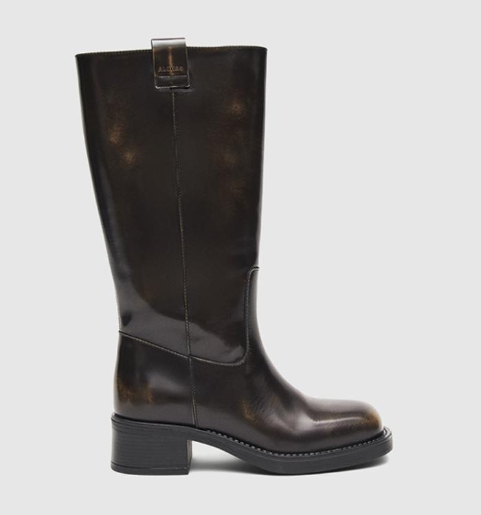 ALOHAS Sajan Knee High Boots Brown Leather