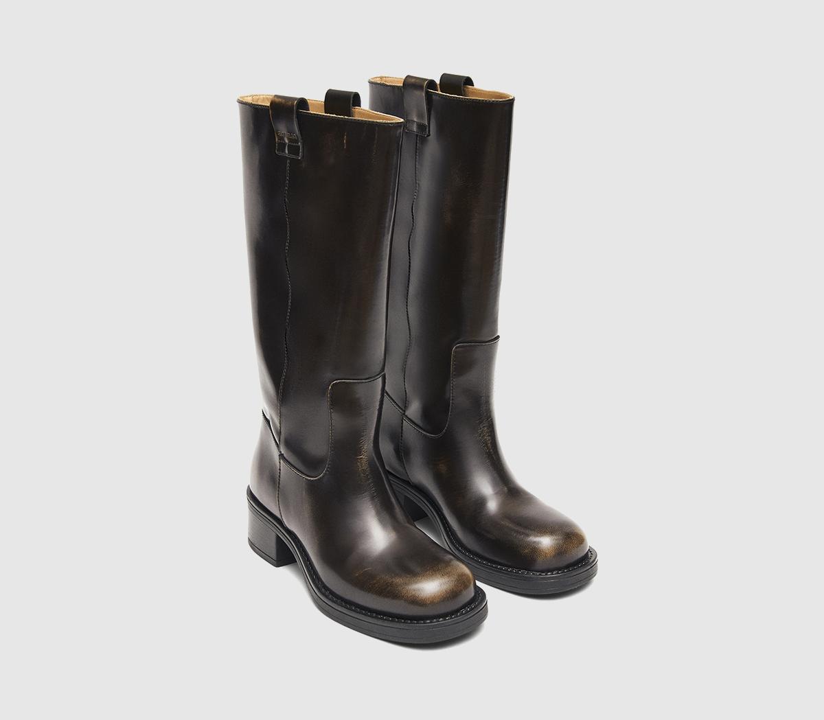 ALOHASSajan Knee High BootsBrown Leather
