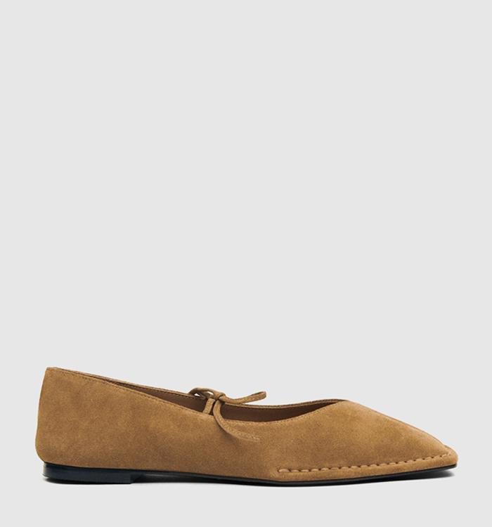 ALOHAS Sway Soft Loafers Tan Suede