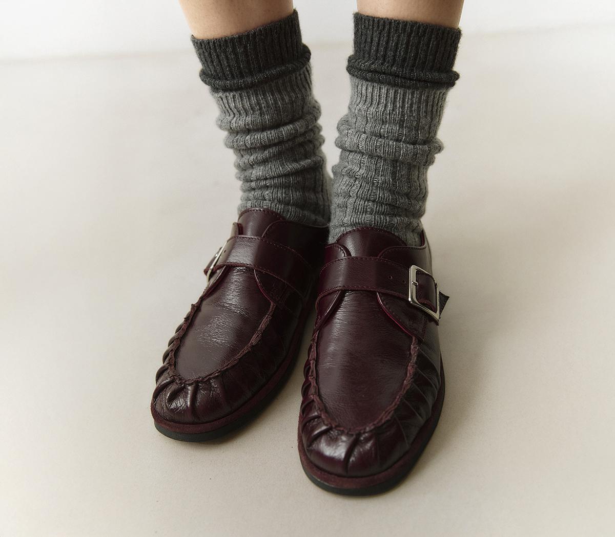 ALOHASBrandy LoafersBurgundy Leather