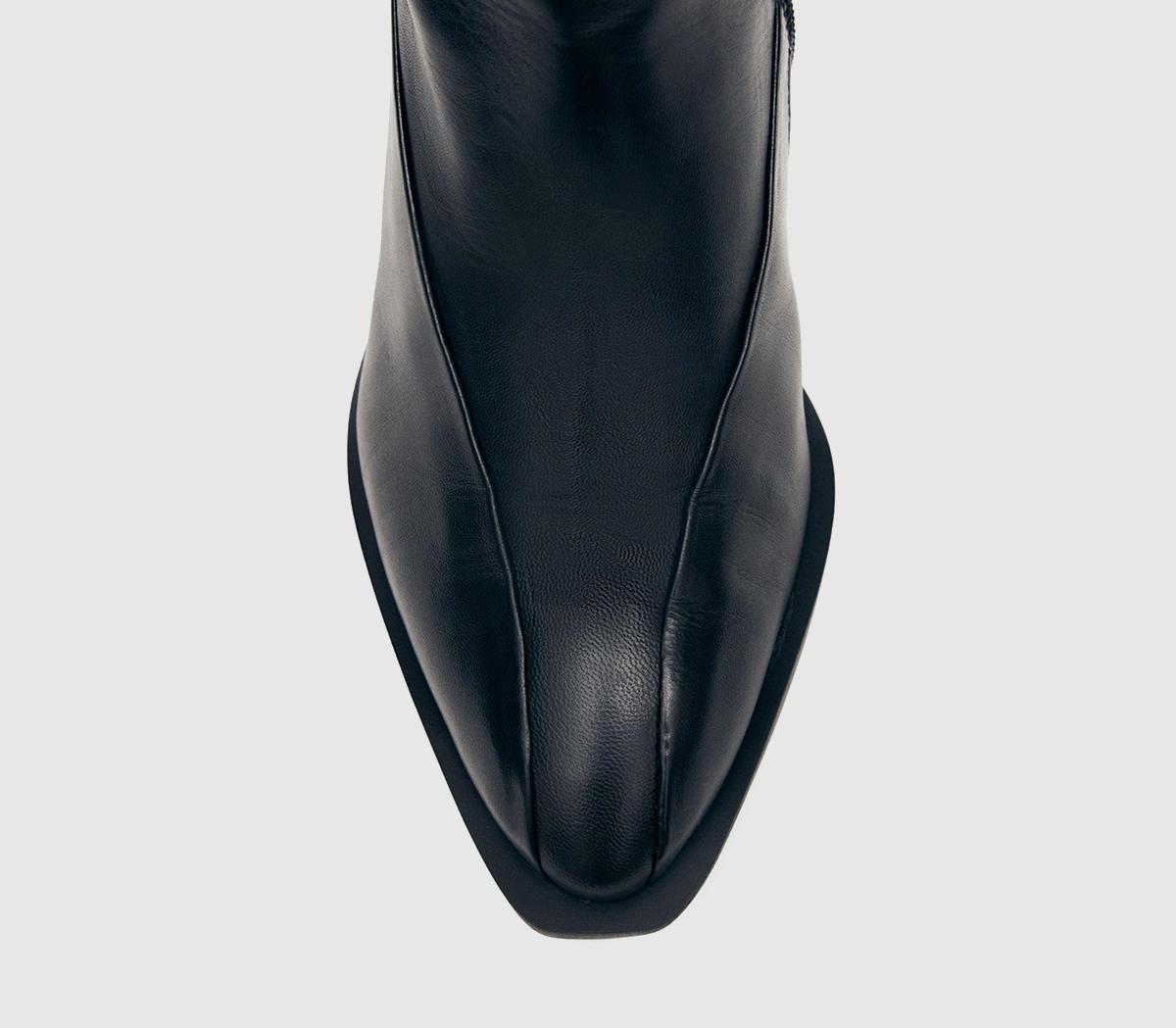 ALOHASLizzie Black Buckle BootsBlack Leather