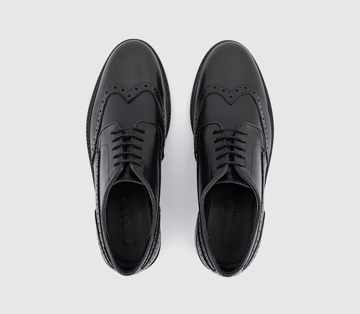 OFFICEMayhem Derby Lace Up BroguesBlack Leather