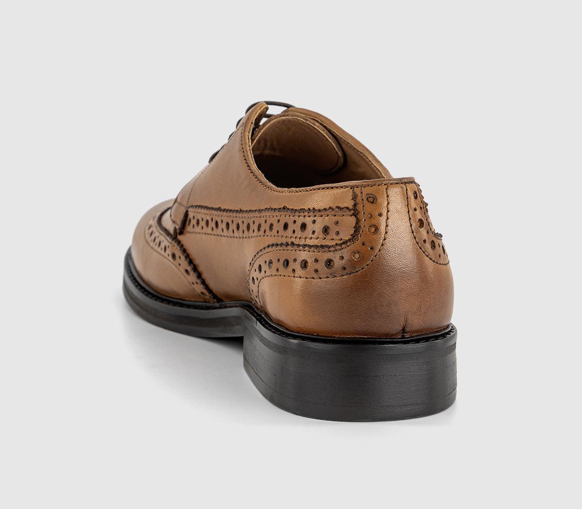 OFFICEMayhem Derby Lace Up BroguesTan Leather