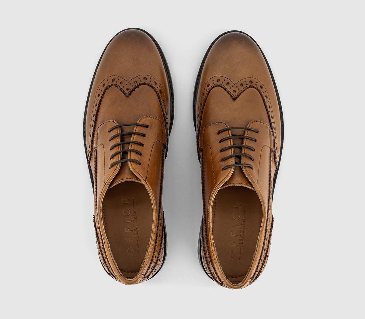 OFFICEMayhem Derby Lace Up BroguesTan Leather