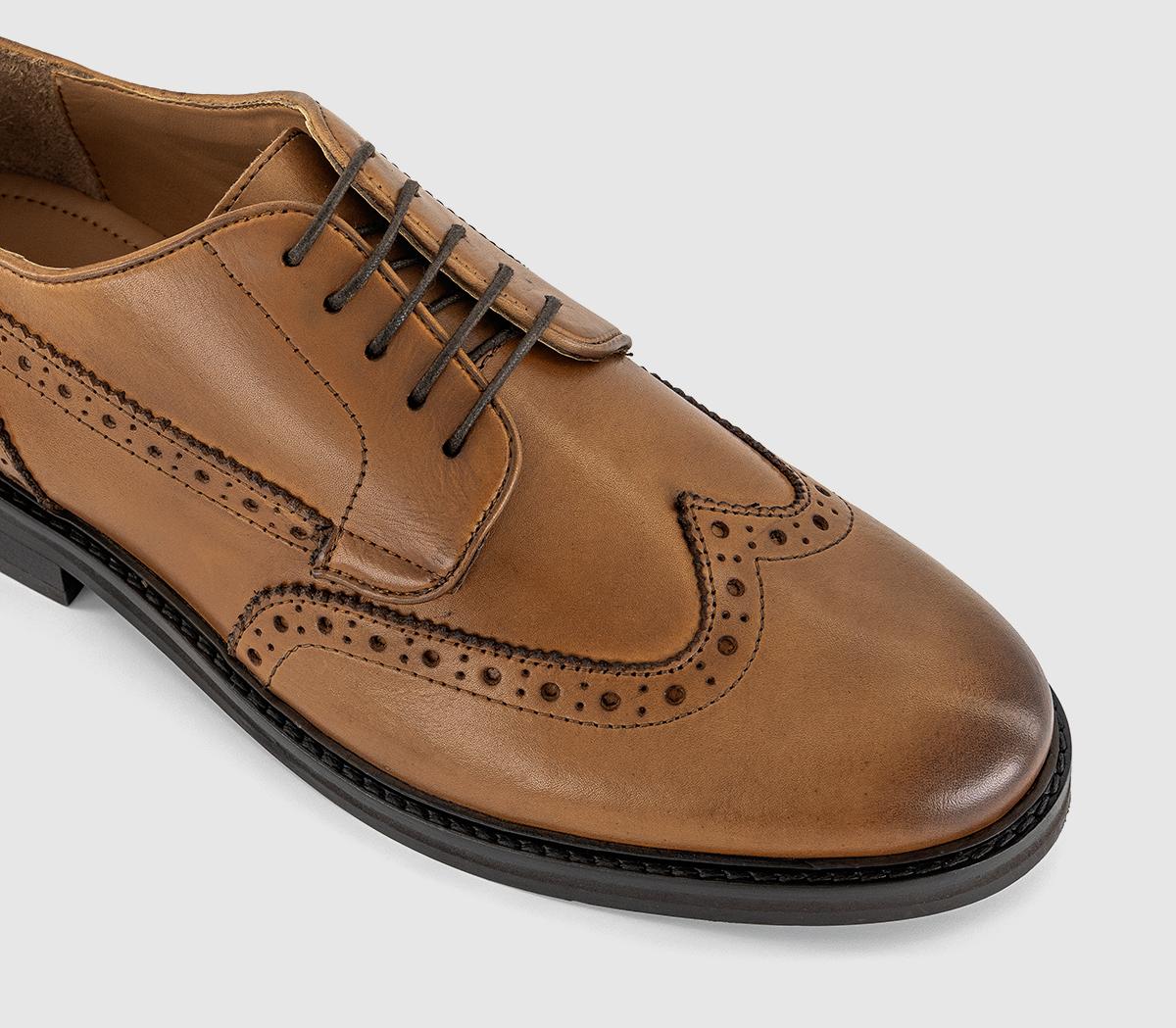 OFFICEMayhem Derby Lace Up BroguesTan Leather