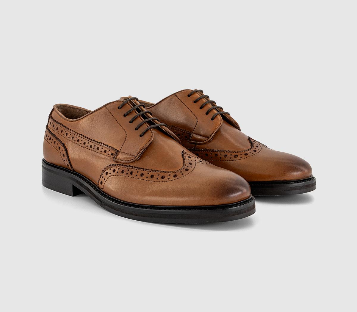 OFFICEMayhem Derby Lace Up BroguesTan Leather