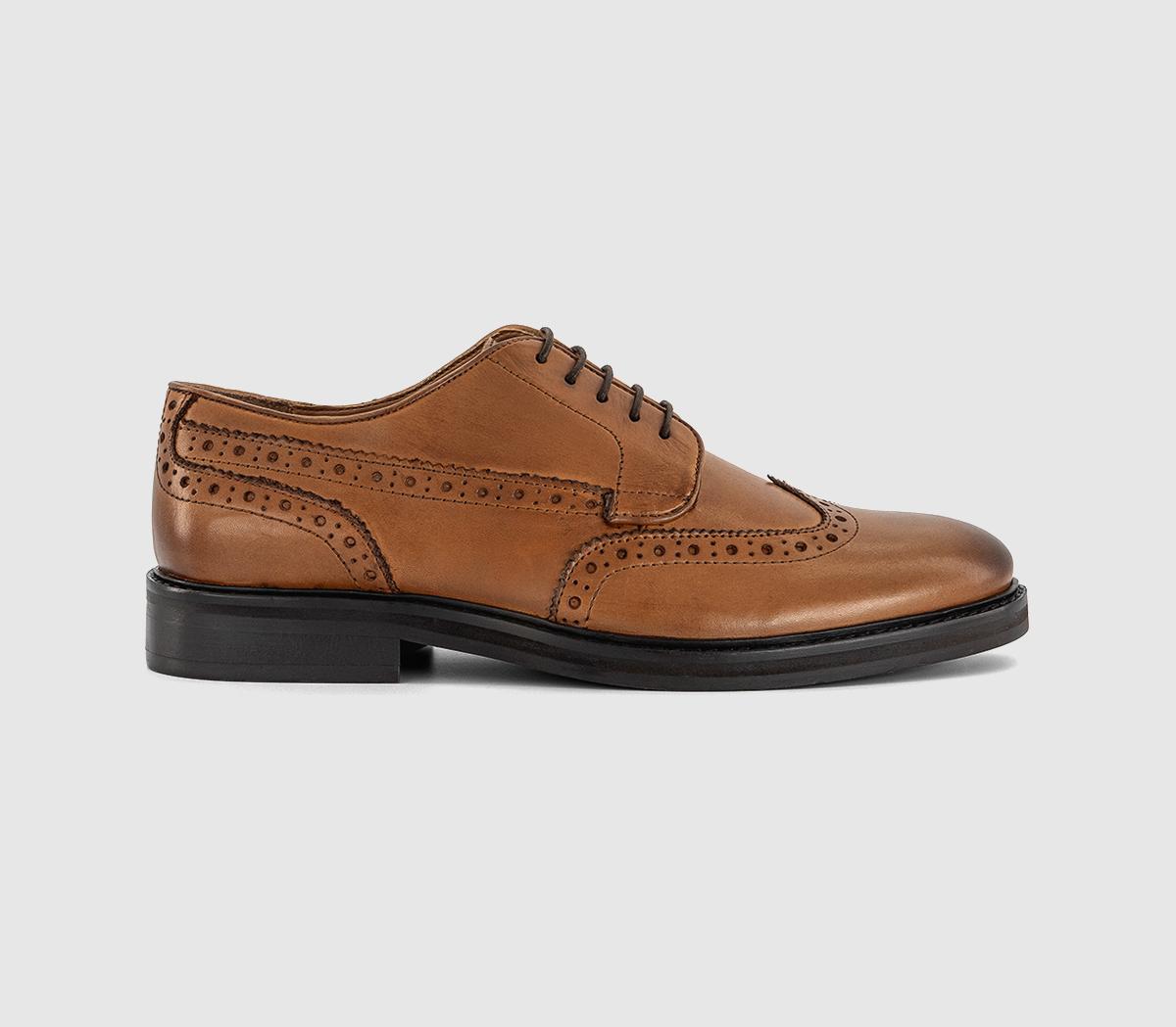 OFFICEMayhem Derby Lace Up BroguesTan Leather