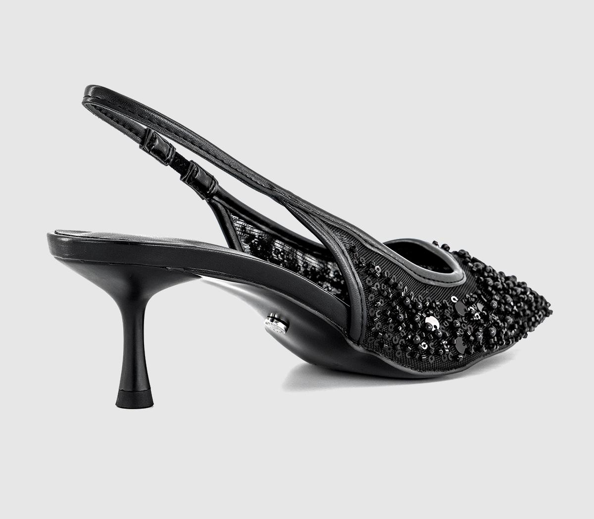 OFFICEMaddie Embellished Point Court Kitten HeelBlack