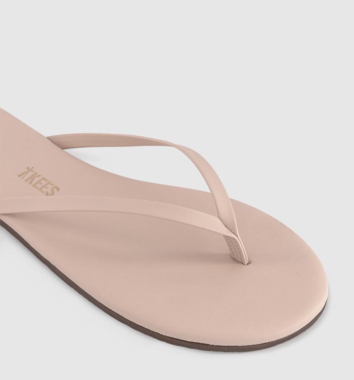 TKEES Lily Nude Foundations Flip Flops Linen