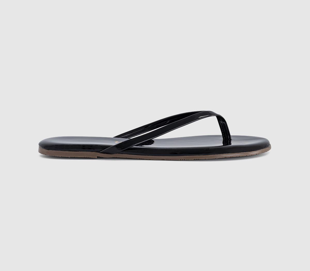 TKEESLily Nude Foundations Flip FlopsBlack Gloss