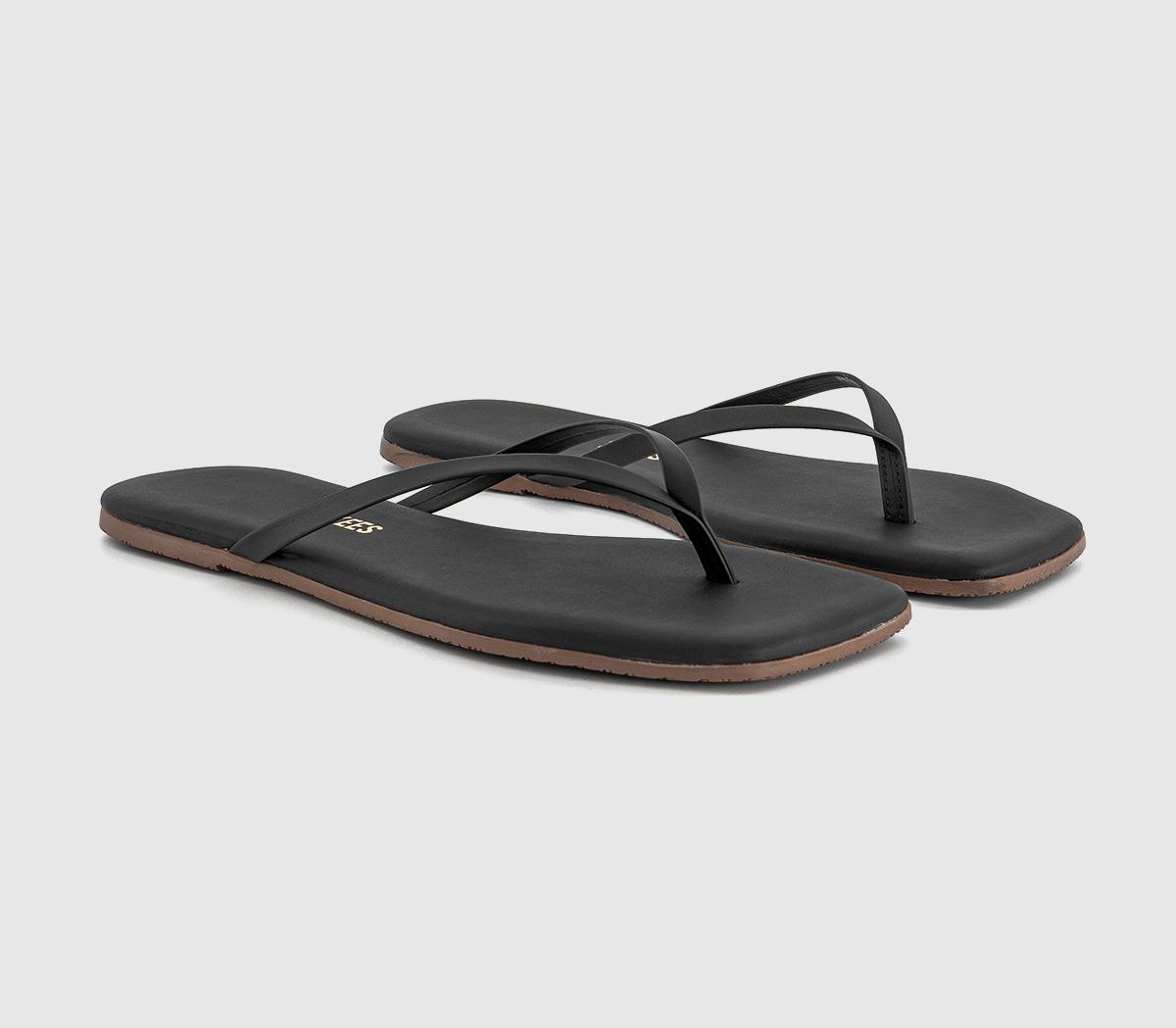 TKEESSquare Toe Lily Flip Flops TKEESSquare Toe Lily Flip FlopsBlack