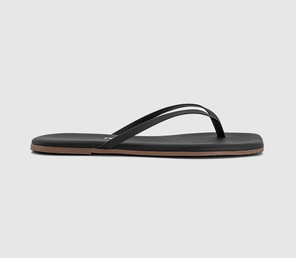 TKEESSquare Toe Lily Flip Flops TKEESSquare Toe Lily Flip FlopsBlack