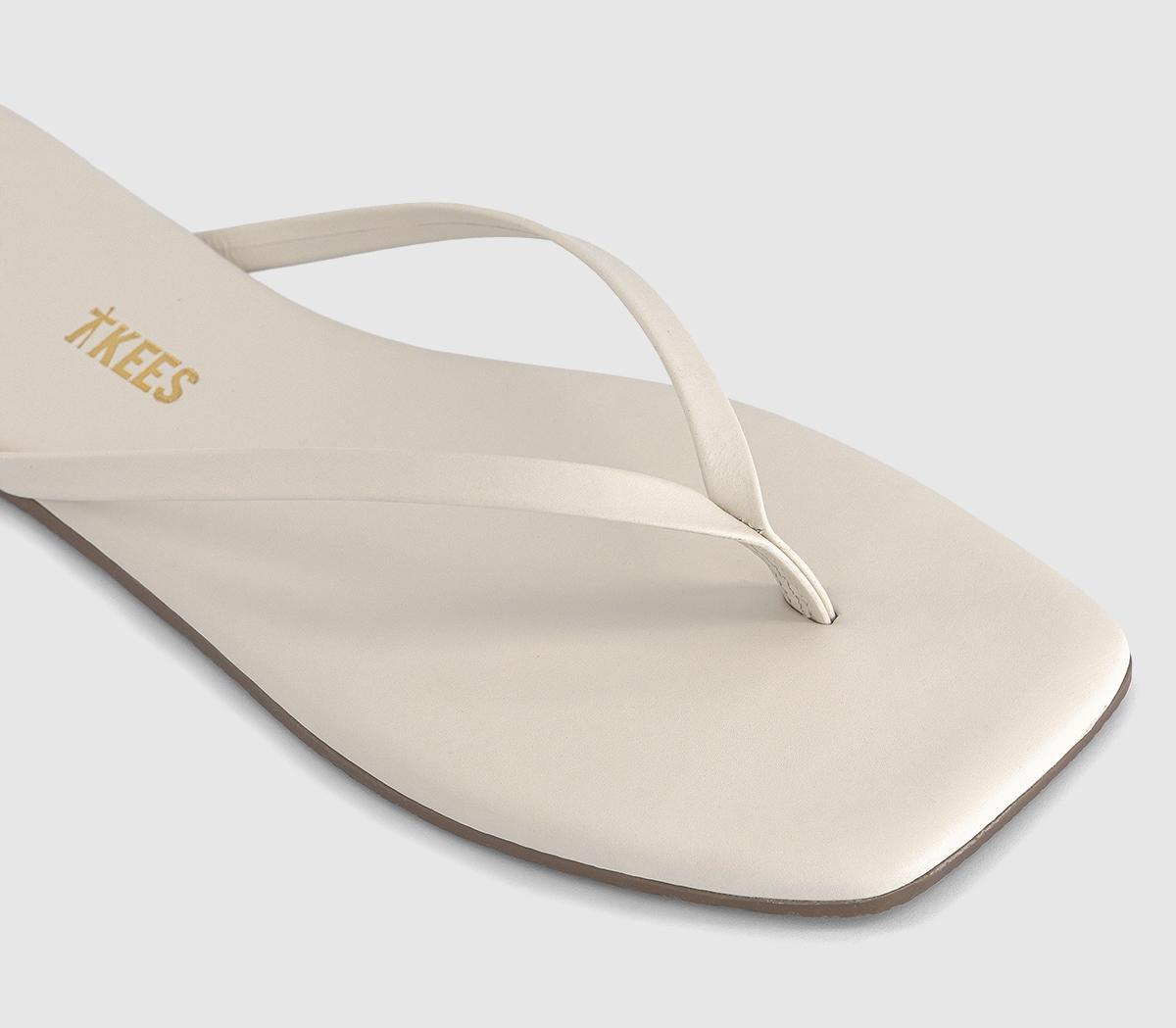 TKEESSquare Toe Lily Flip Flops TKEESSquare Toe Lily Flip FlopsCream