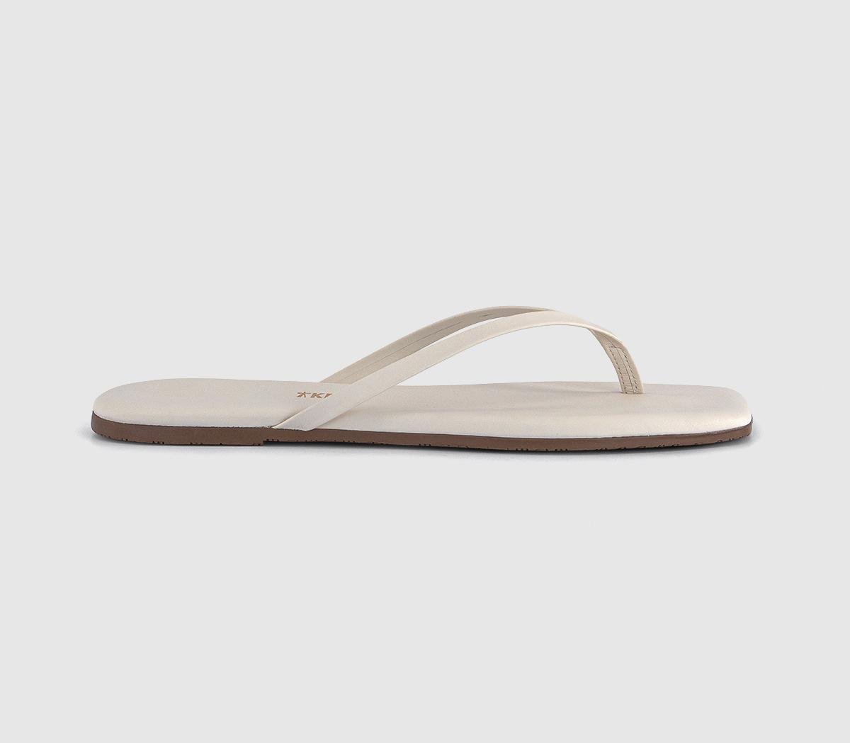 TKEESSquare Toe Lily Flip Flops TKEESSquare Toe Lily Flip FlopsCream