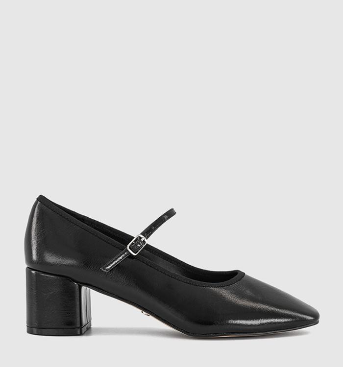 OFFICE Marlowe One Strap Heeled Mary Janes Black