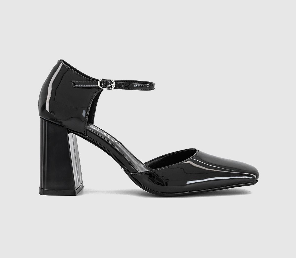 OFFICEMirelle Two Part Square Toe Block HeelsBlack Patent
