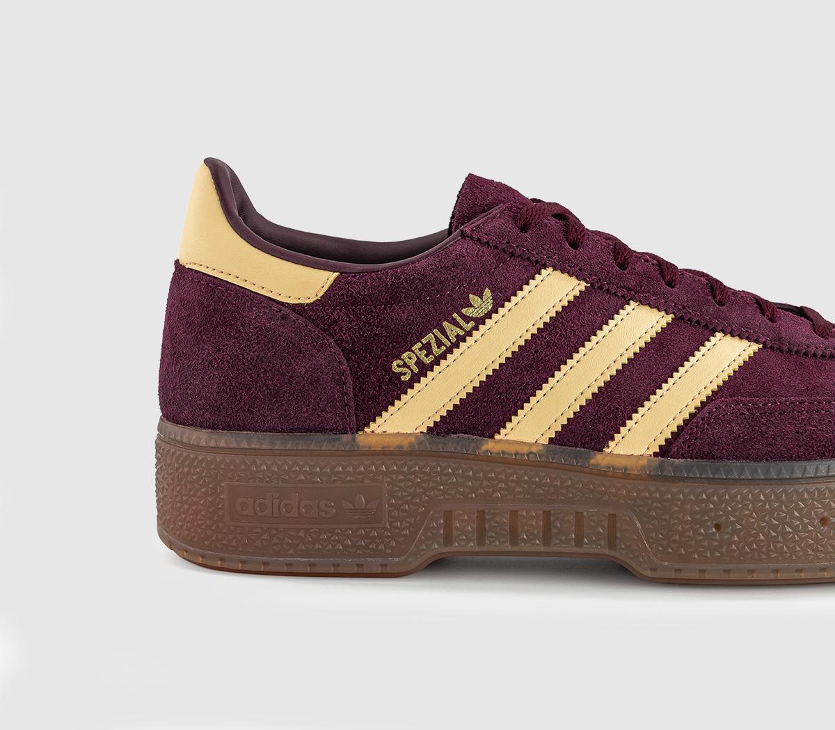 adidasHandball Spezial Bold TrainersMaroon Orange Tint Gum