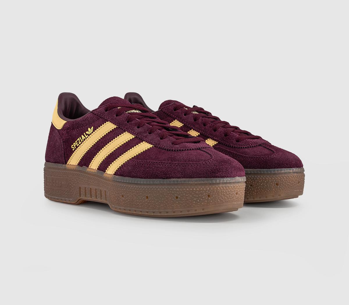 adidasHandball Spezial Bold TrainersMaroon Orange Tint Gum